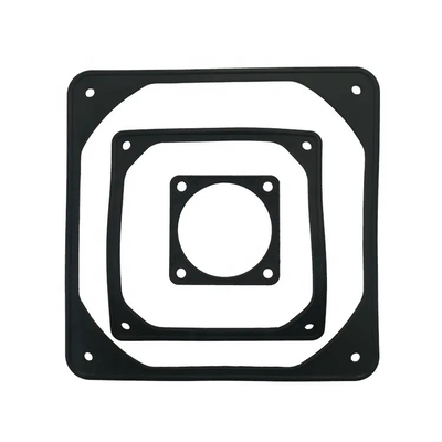 Gassetta piatta quadrata in gomma di silicone personalizzata con bordi perforati