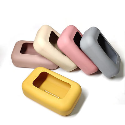 Scatola di tessuti in silicone multicolore con logo personalizzabile per uso quotidiano