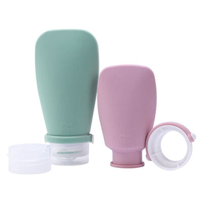Shampoo e bagnoschiuma portatili in silicone ecologico con logo personalizzabile