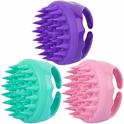 La spazzola/sciampo di massaggio della gomma di silicone spazzola il logo capo del cliente