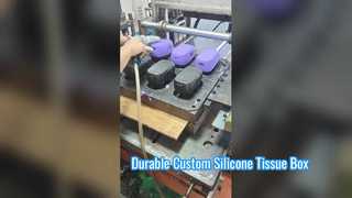 Logo personalizzato per scatola di fazzoletti in silicone durevole per uso alimentare